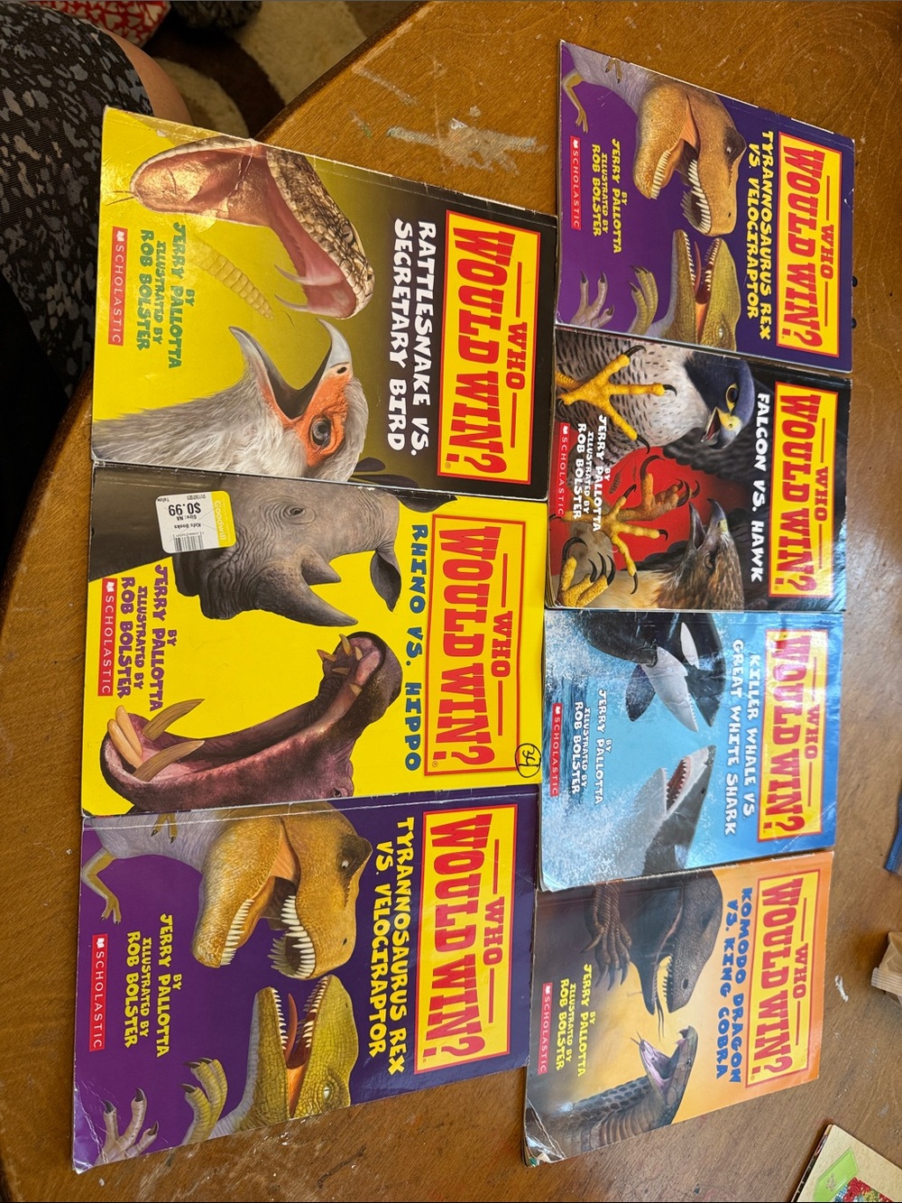 Who would win book set of 7 with one duplicate inside.